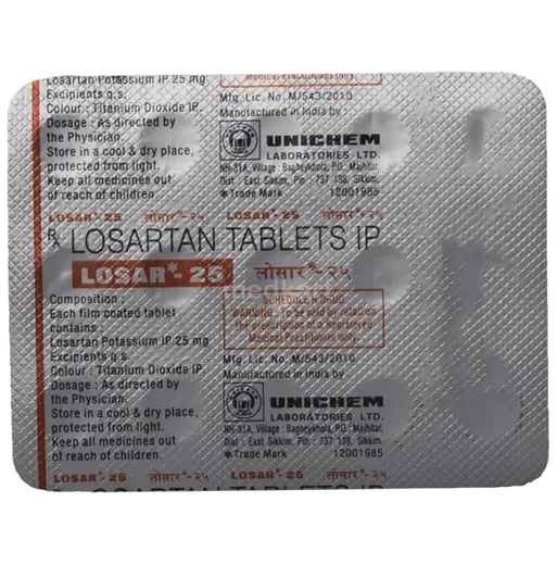 losar 25mg tablet 15's